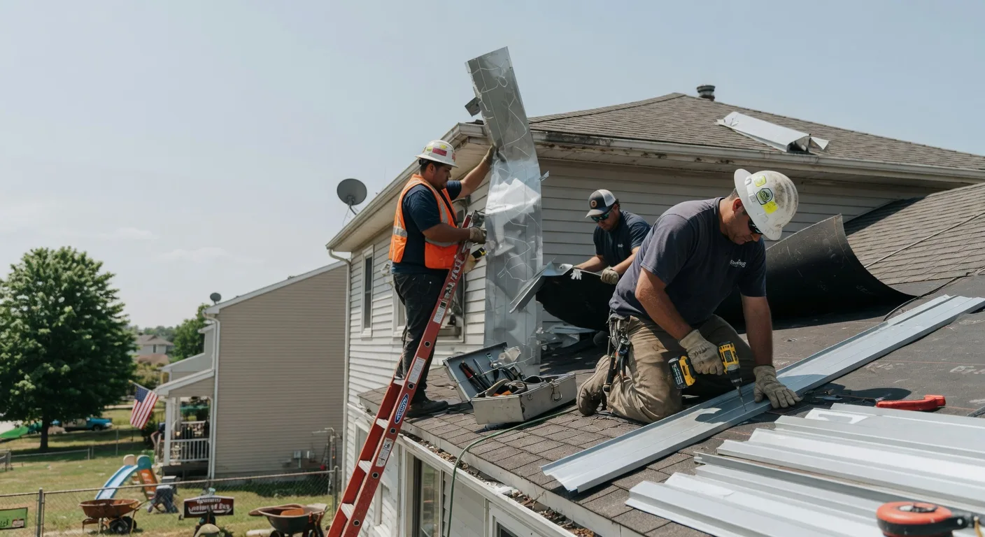 Storm Damage Metal Roof Repair in Rebuck, PA